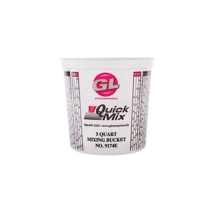 GL Enterprises Enterprises Quick Mix 9174 Measuring and Mixing Cup, 5 qt, Clear