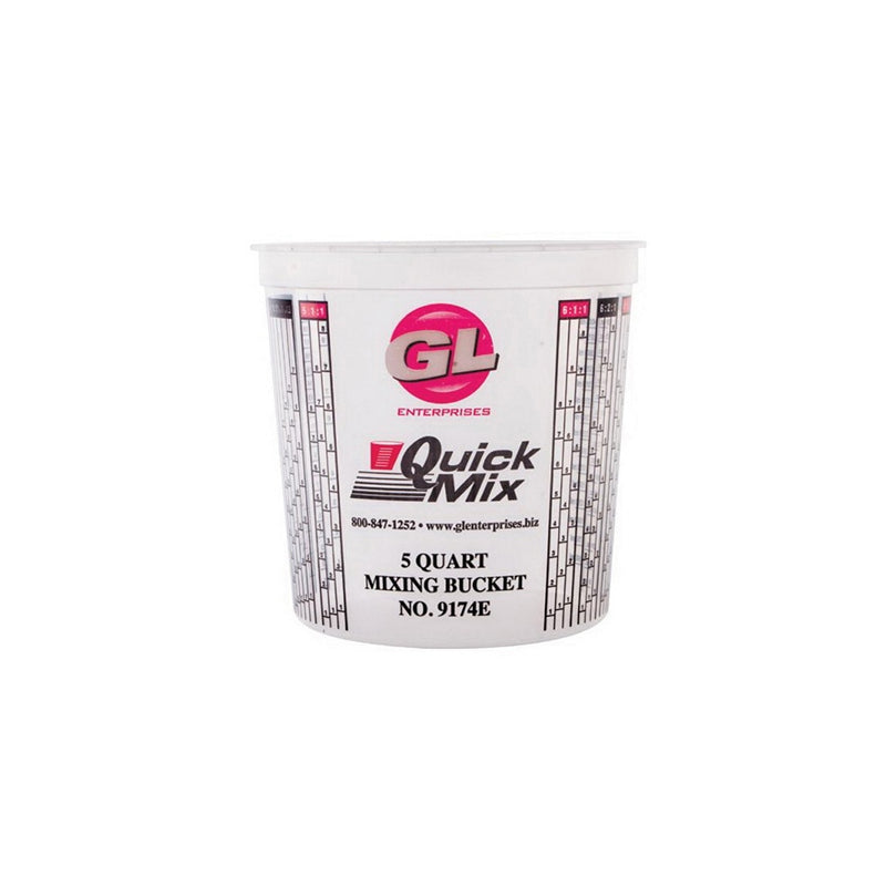 GL Enterprises Enterprises Quick Mix 9174 Measuring and Mixing Cup, 5 qt, Clear