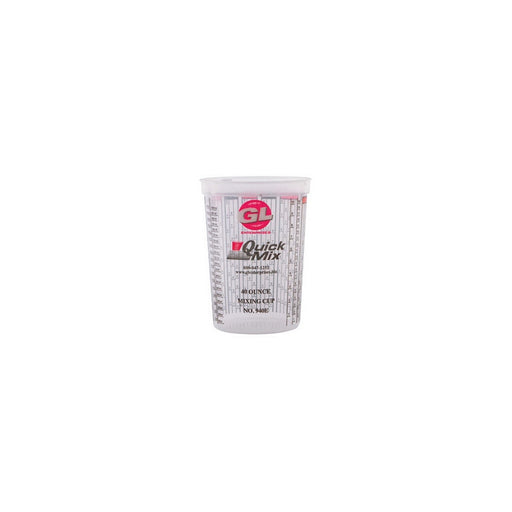 GL Enterprises Enterprises Quick Mix 940 Measuring and Mixing Cup with Lid, 40 oz, Clear