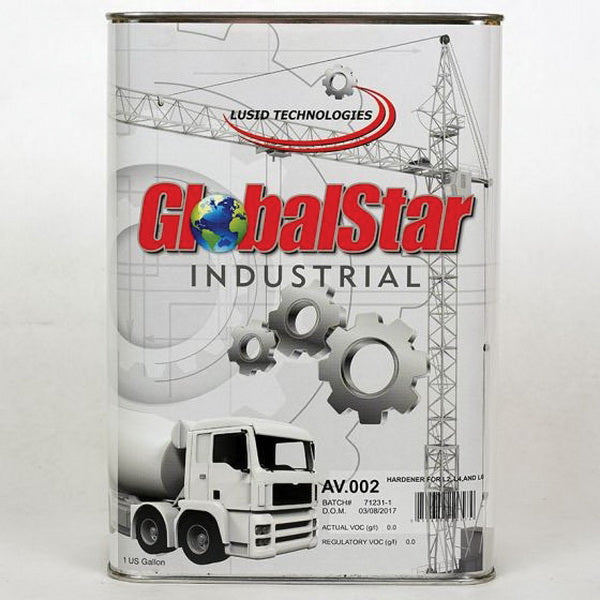 Globalstar AV.002(G) Hardener, 1 gal Can, Clear, Liquid, Use With: L2, L4, and L6 Series Top Coat Bi