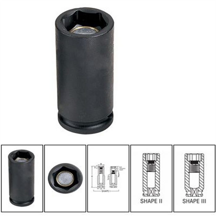 Grey Pneumatic Socket Sets 10MM 3/8D IMP MAG 6PT DP BLK