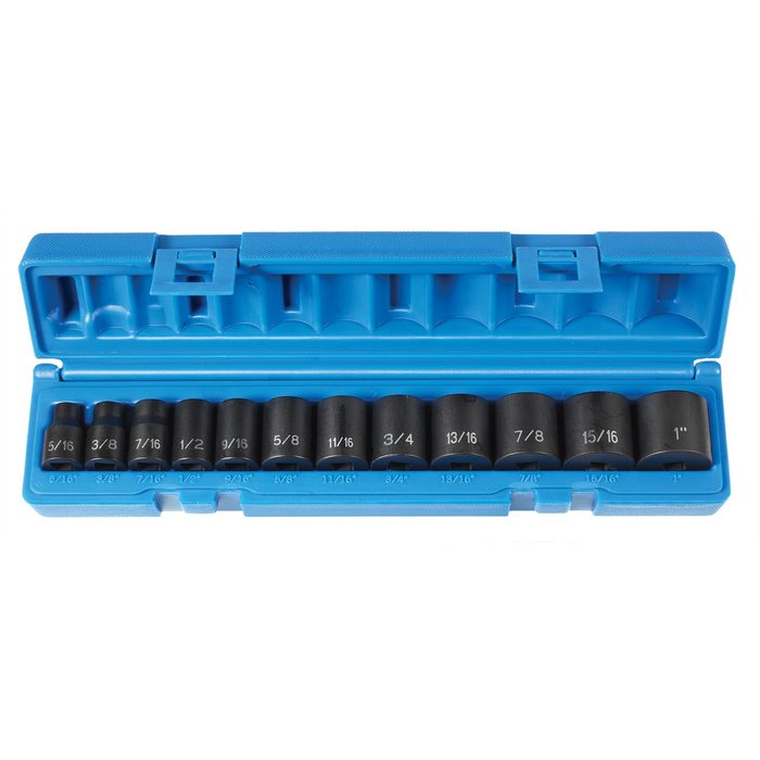 Grey Pneumatic Socket Sets 3/8"" Drive 12 Pc. Standard Length Set