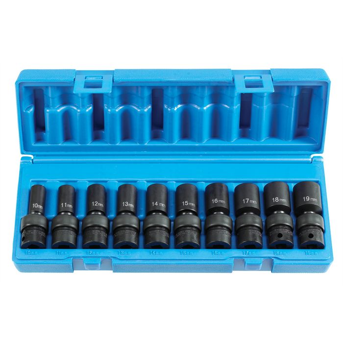 Grey Pneumatic Socket Sets 3/8" Drive 10 Piece