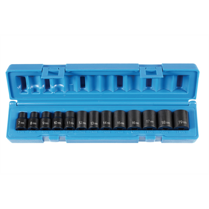 Grey Pneumatic Socket Sets 3/8"" Drive 13 Piece Standard Metric Se