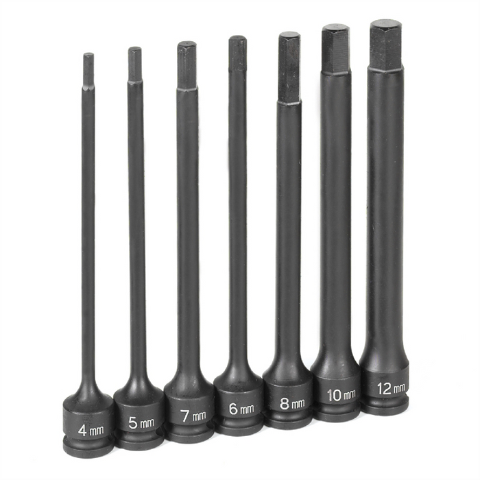 Grey Pneumatic Socket Sets 3/8" Dr. 7 Pc. 6" L