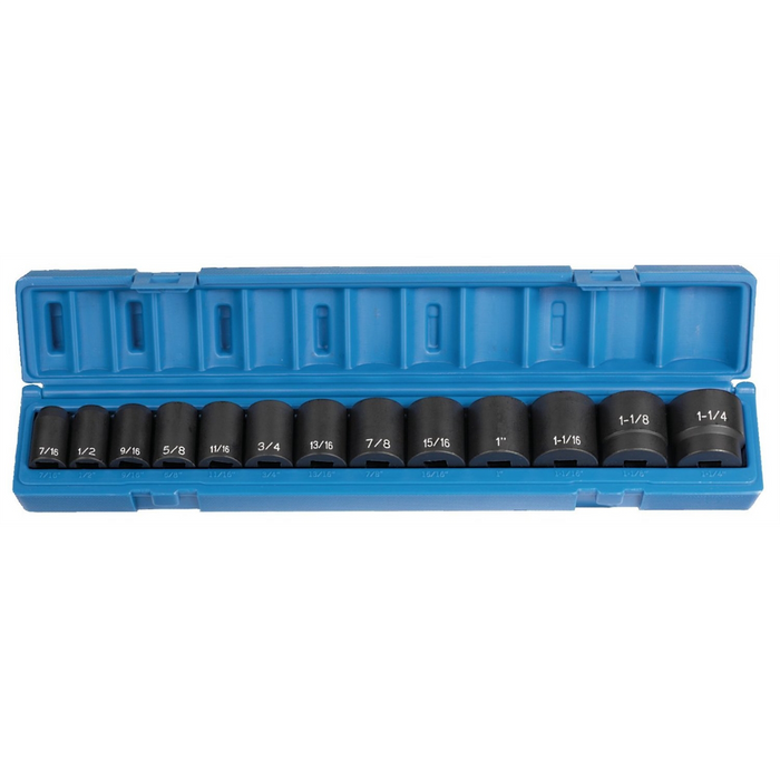 Grey Pneumatic Socket Sets 1/2" Drive 13 Piece Standard Set
