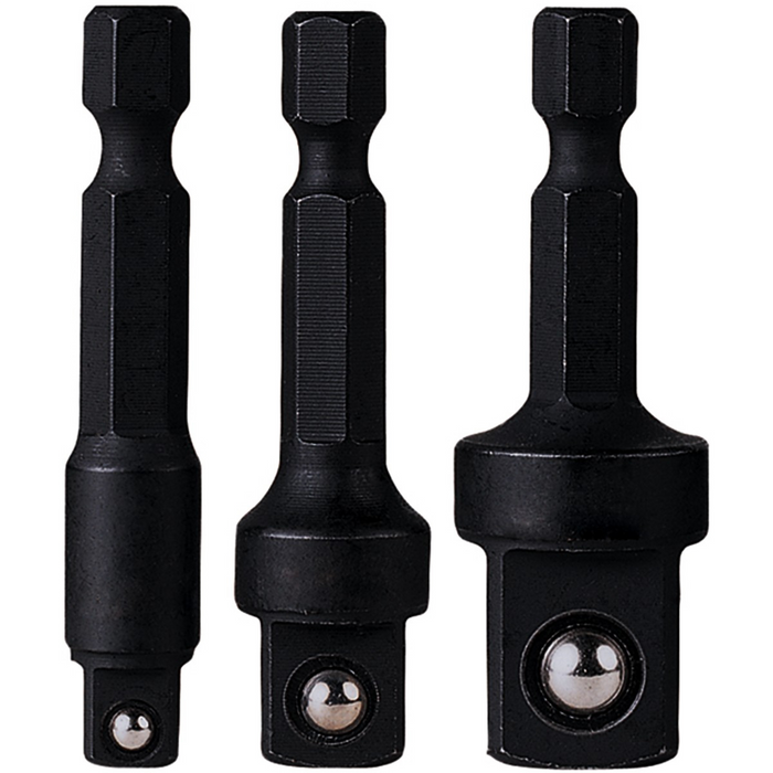 Grey Pneumatic Socket Sets 3 Pc. 1/4" Hex to Sq