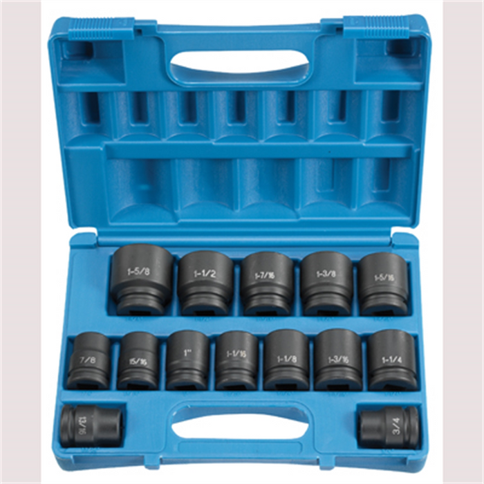 Grey Pneumatic Socket Sets 3/4" Drive 14 Piece Standard Set