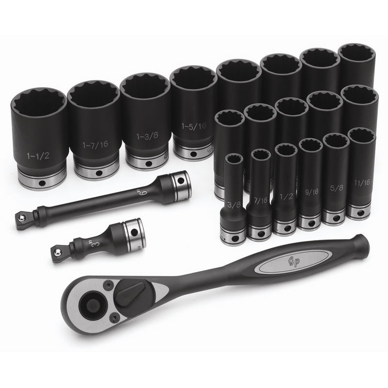 1/2" Dr. 22pc Fractional Deep Duo-Socket Set