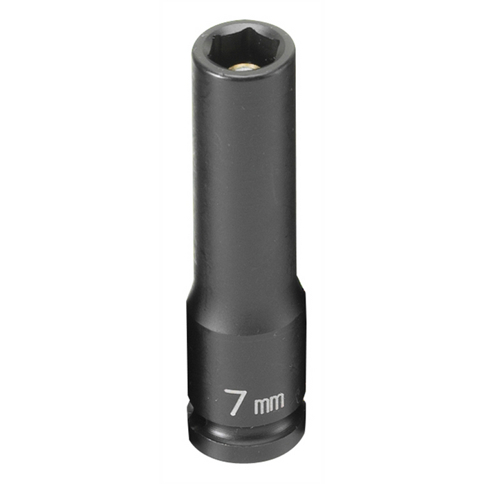 Grey Pneumatic Socket Sets 7MM 1/4D IMP MAG 6PT DP BLK