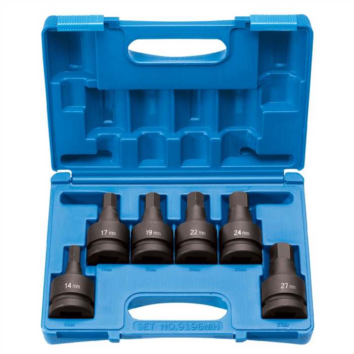 Grey Pneumatic Socket Sets 1"DR 6PC HEX