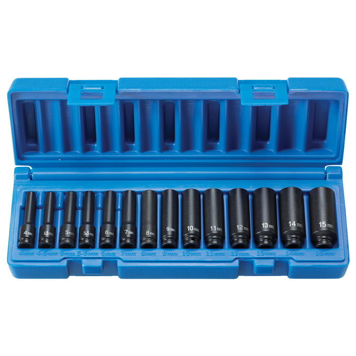 Grey Pneumatic Socket Sets 1/4"DR SURF 14PC DP