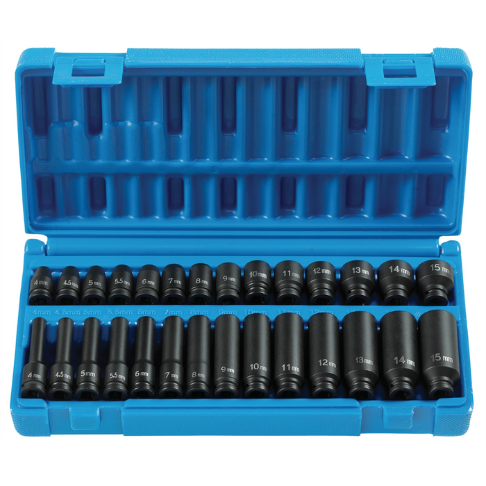 Grey Pneumatic Socket Sets 1/4" Dr. 28 pc. Std.