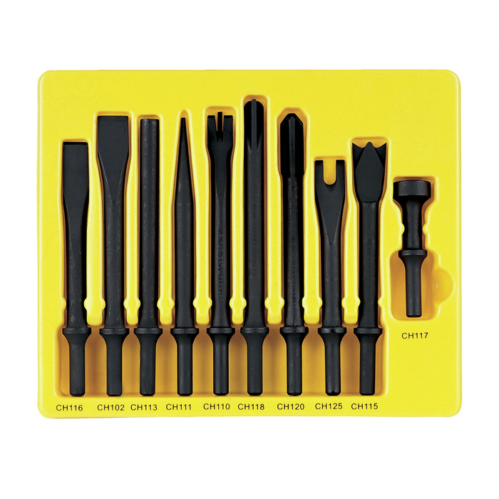 Grey Pneumatic Socket Sets GENERAL SERVICE CHISEL SET .401 SHANK