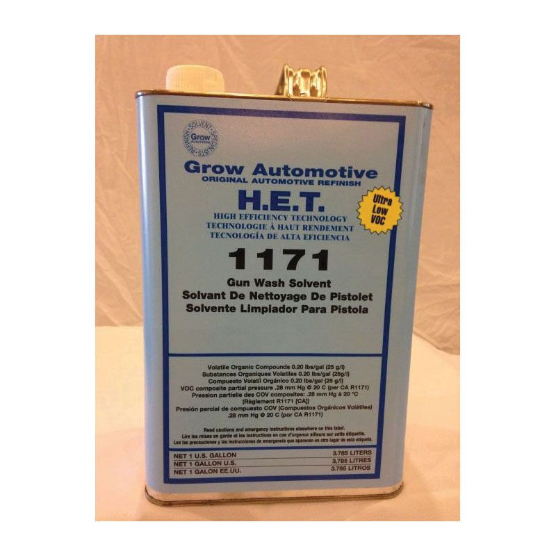 Grow Automotive 1171-1 Low VOC Gunwash Solvent, 1 gal, Waterbourne (Y/N): No
