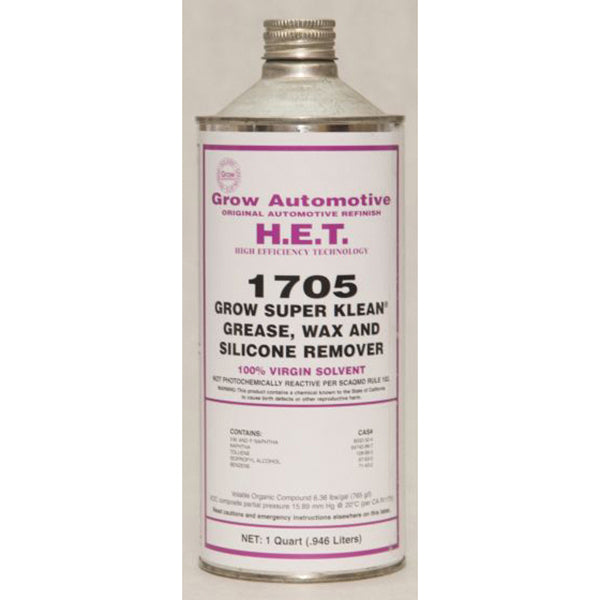 Super-Klean 1705-04 Grease Wax and Silicone Remover, 1 qt, Liquid