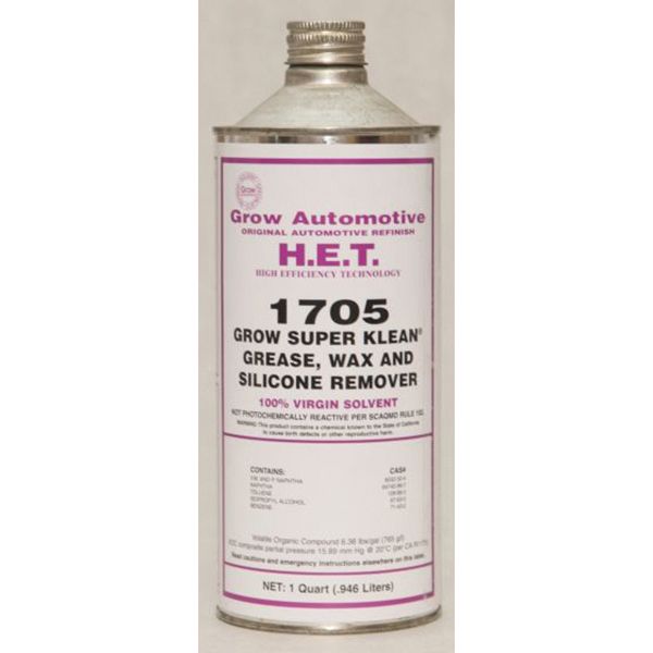 Super-Klean 1705-04 Grease Wax and Silicone Remover, 1 qt, Liquid