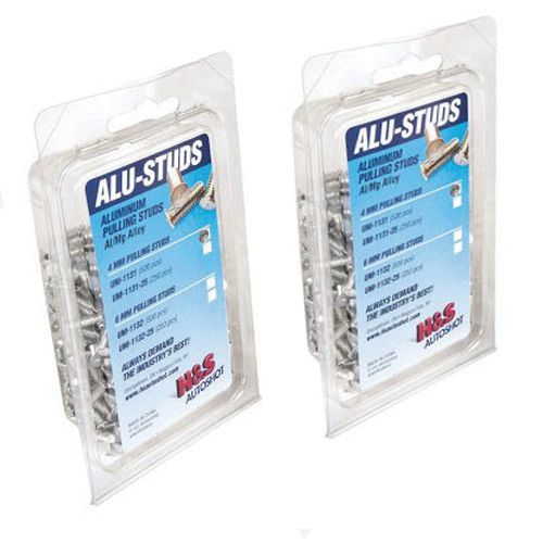 H&S Autoshot Uni-Stud UNI-1142 T-Handle Pulling Stud, 4 mm Dia, Aluminum/Magnesium