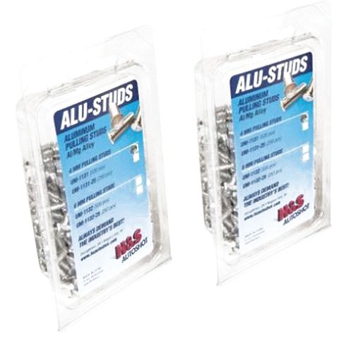 H&S Autoshot 1242 Uni-Stud T-Handle Pulling Stud 4 mm Aluminum/Silicon 250-Pack