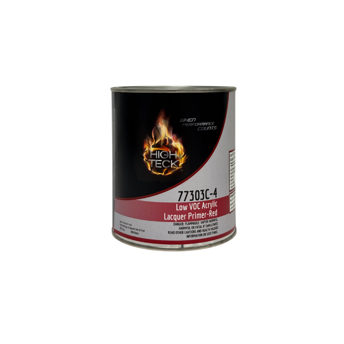 High Teck Products High Teck 77303C-4 Low VOC High Solids Acrylic Lacquer Primer-Red-QT