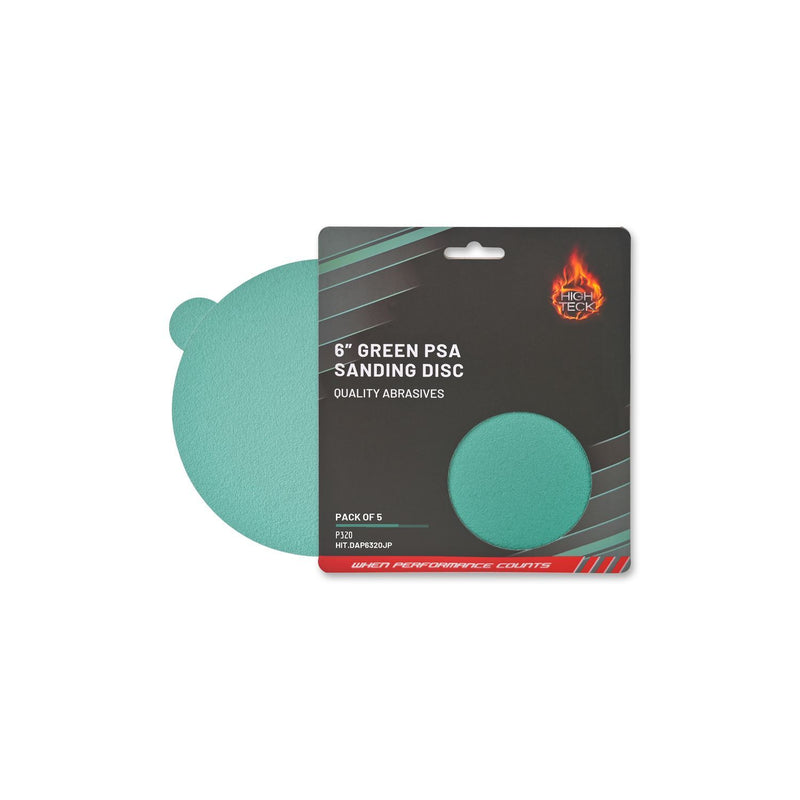 DAP6600JP 6in Green PSA Sanding Disc 600 Grit, 5-Piece Pack