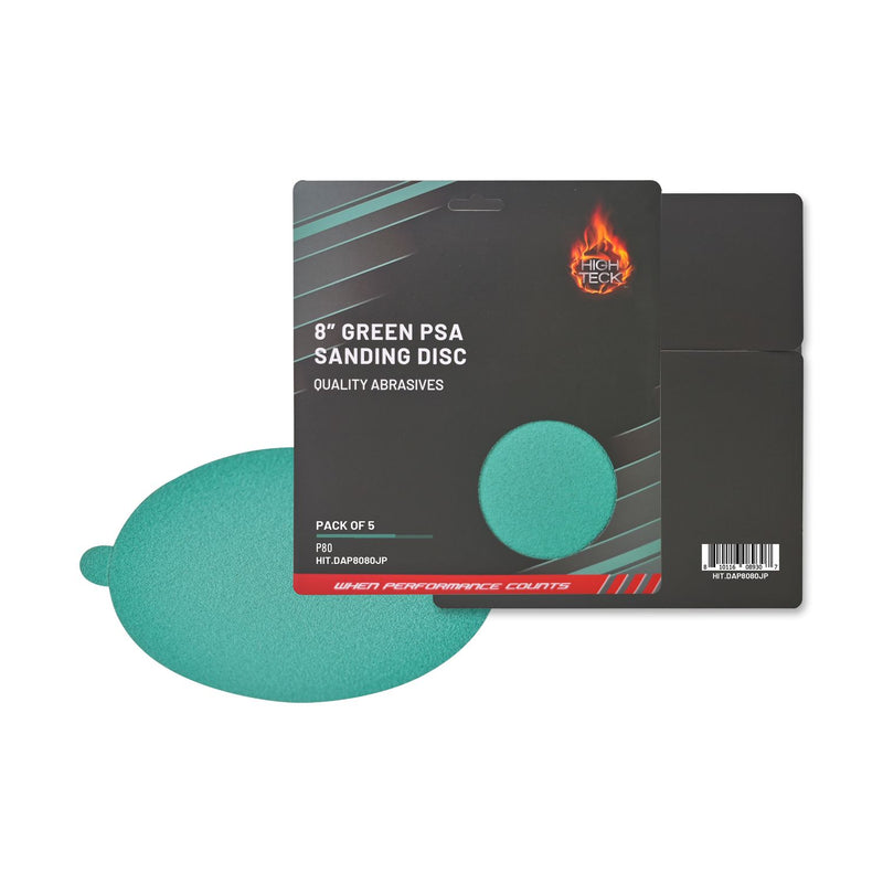 High Teck (5 pcs pack) 8" GREEN PSA Sanding Disc 80 Grit