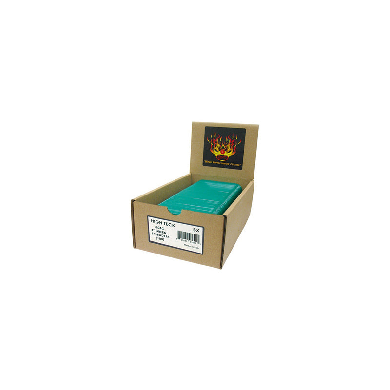 High Teck Products High Teck 1204G Spreader, 4 in W, Plastic, Green, Tapered Edge