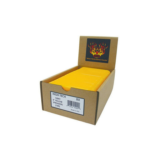 High Teck Products High Teck 1204Y Spreader, 4 in W, Plastic, Yellow, Tapered Edge