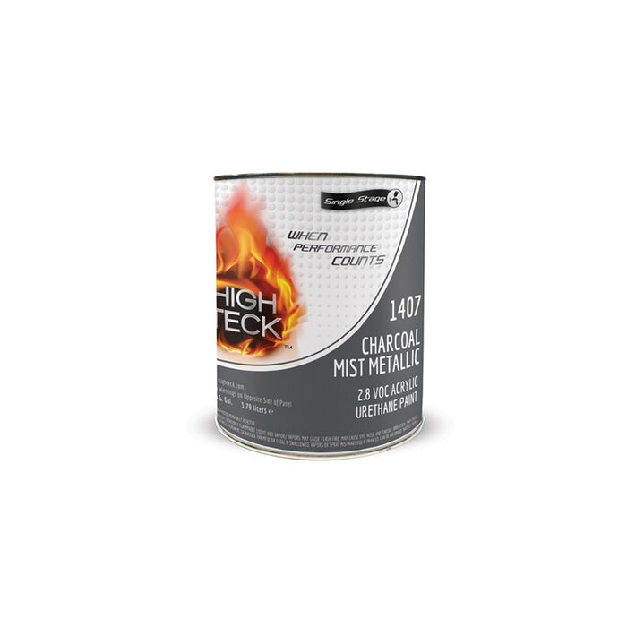High Teck 1407-1 1 Gal Charcoal Mist Metallic Acrylic Urethane Single Stage Paint