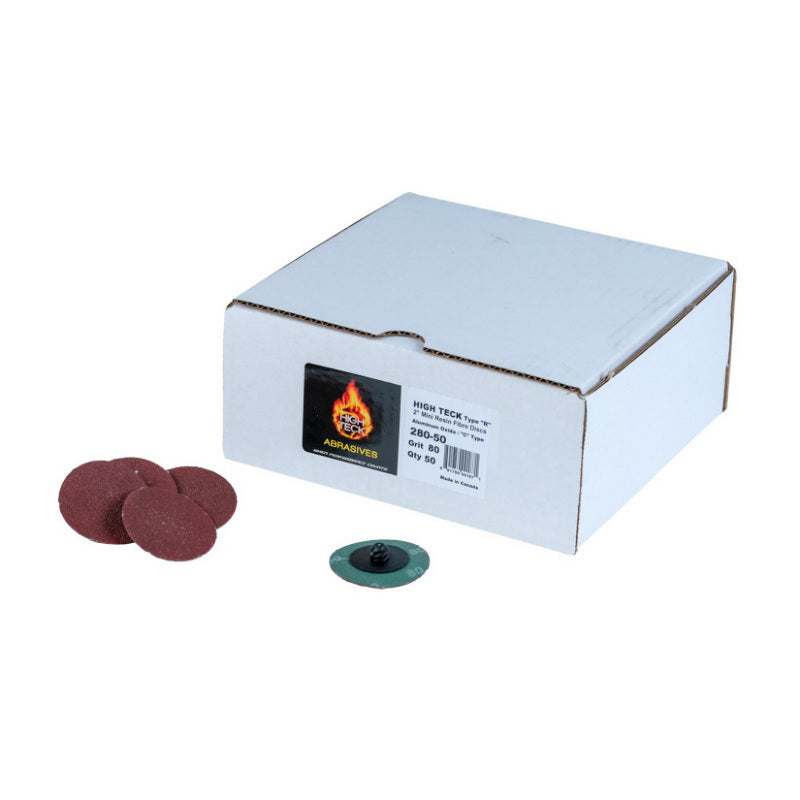 280-50 R-Style 2 in 80 Grit Aluminum Oxide Disc with Polymer Backing