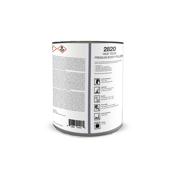 High Teck Products High Teck 2820-1 Premium Body Filler, 1 gal, Gold, Paste, 1.5 lb/gal VOC