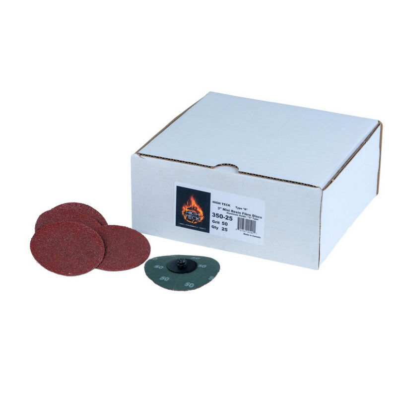 350-25 R-Style 3 in 50 Grit Aluminum Oxide Disc with Polymer Backing