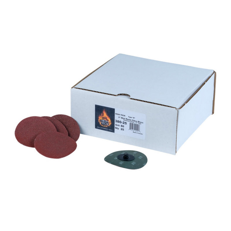 380-25 R-Style 3-in Disc, 80 Grit Aluminum Oxide, Polymer Backing