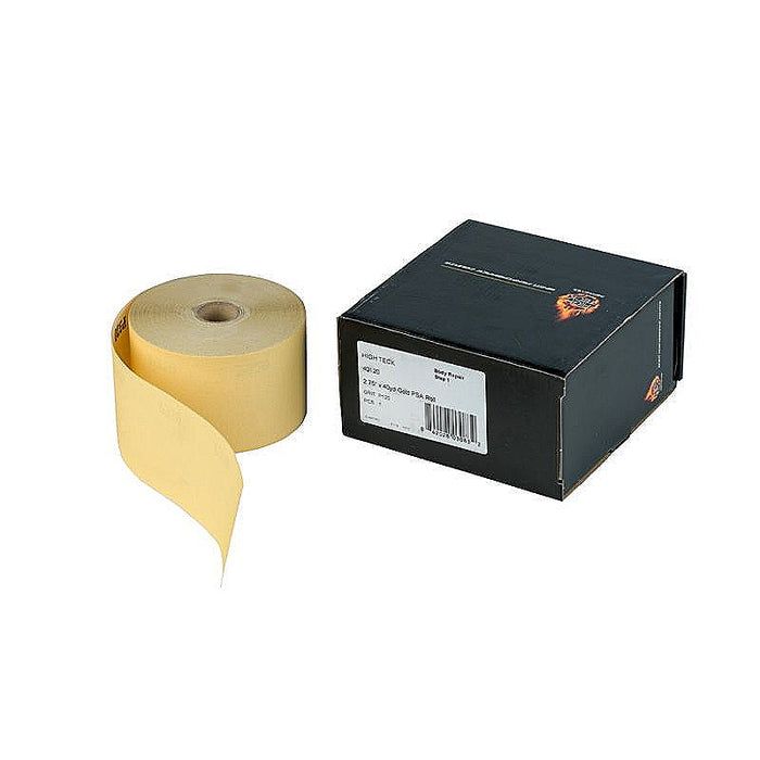 High Teck™ 40220 Abrasive Sheet, 2.75 in W x 40 yd L, P220 Grit, Gold, Aluminum Oxide, PSA Attachment