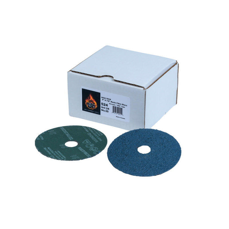 524 5 in 24 Grit Zirconia Grinding Disc, Round Shape, 5 in Diameter