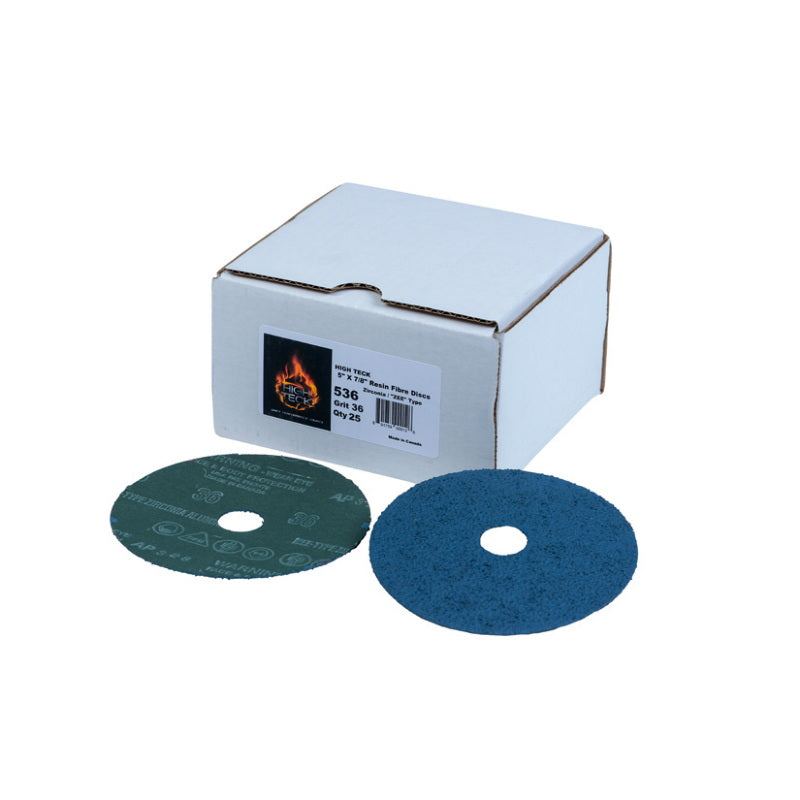 536 5 in 36 Grit Zirconia Grinding Disc, Round Shape, 5 in Diameter