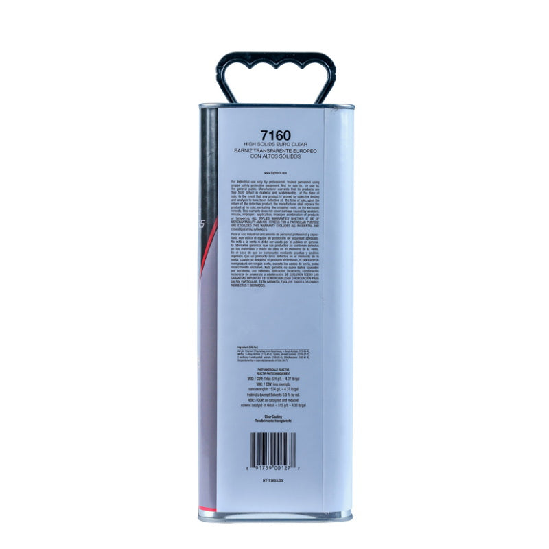 High Teck Products High Teck 7160-1 High Solids Euro Clear, 5 L, Clear, Liquid, 4.4 lb/gal VOC, 2:1 — view 3