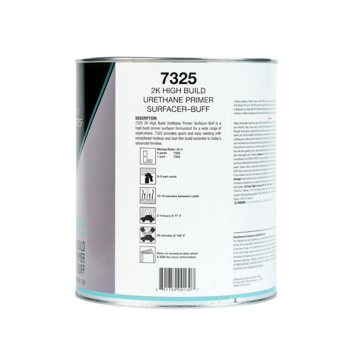 High Teck Products High Teck 7325-1 2K High Build Urethane Primer Surfacer, 1 gal, Buff, 4.1 lb/gal