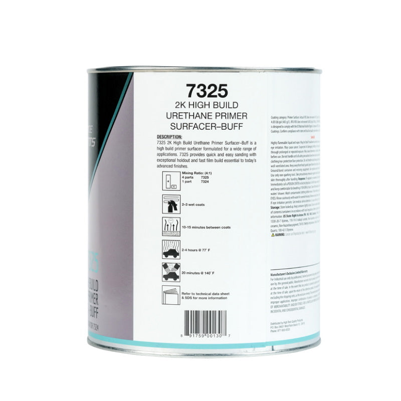 High Teck Products High Teck 7325-1 2K High Build Urethane Primer Surfacer, 1 gal, Buff, 4.1 lb/gal