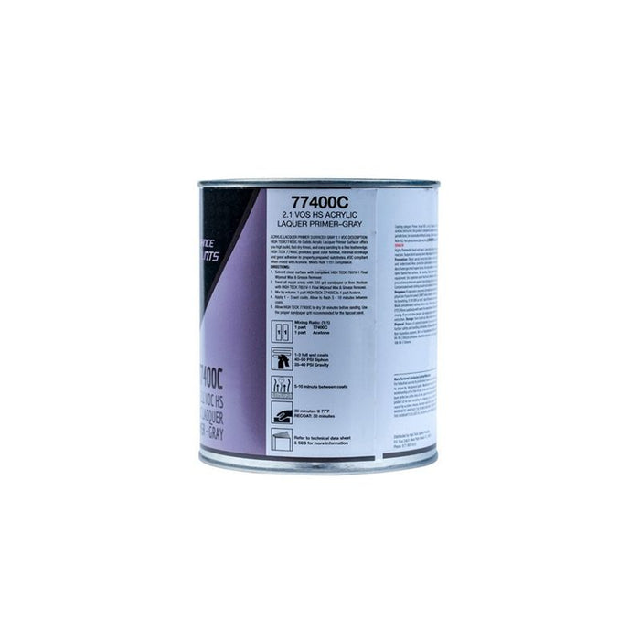 High Teck Products High Teck 77400C-4 High Solids Acrylic Lacquer Primer, 1 qt, Gray, 2.1 lb/gal VOC — view 3