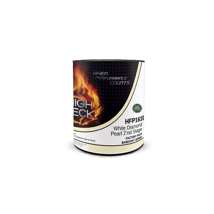 High Teck HFP161C-1 Urethane Basecoat, White Diamond Pearl, 1 gal, Low VOC
