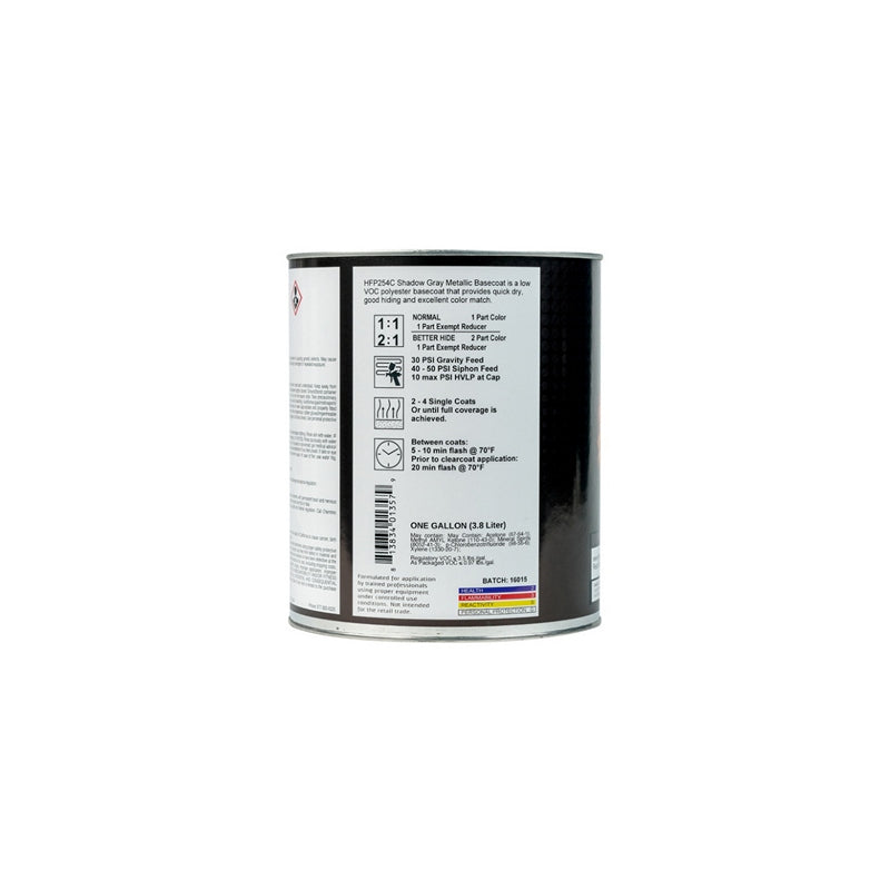 High Teck Products High Teck HFP254C-1 Series HFP Low VOC Urethane Basecoat, 1 gal, Dark Shadow Gray — view 3