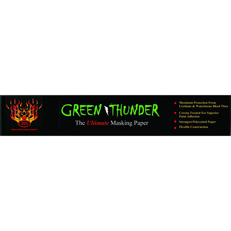 High Teck Products High Teck Green Thunder MP450GT-18 Masking Paper, 18 in W x 500 ft L, Polycoated