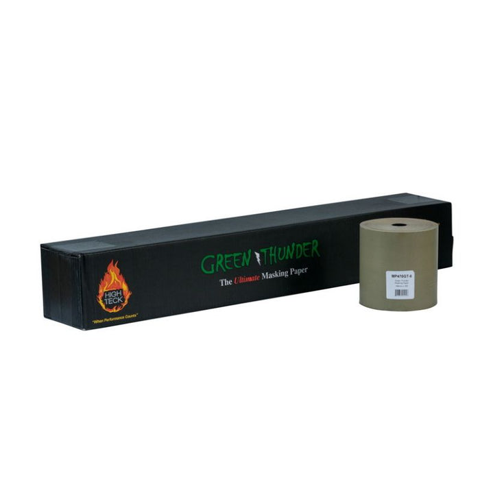 High Teck Products High Teck Green Thunder MP470GT-6 Masking Paper, 6 in W x 700 ft L, Polycoated Pa — view 3