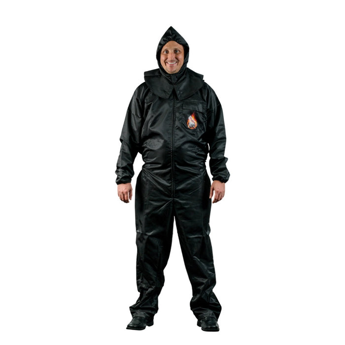 High Teck Paint Suit PS110B Large Black with 2-Way Zipper — view 2