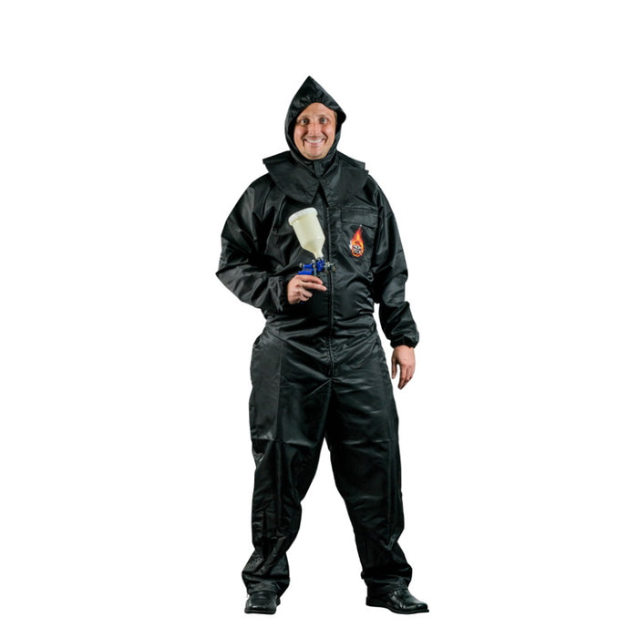 High Teck Paint Suit PS110B Large Black with 2-Way Zipper