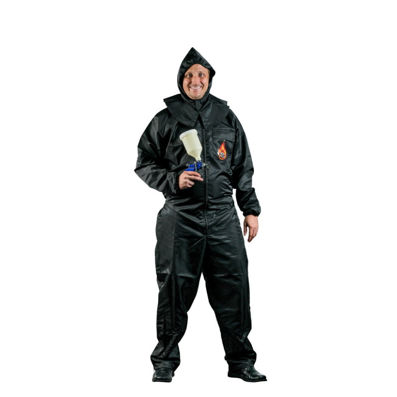 Paint Suit PS110B Large Black with 2-Way Zipper