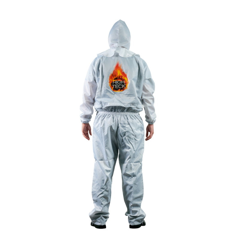 High Teck Products High Teck PS220W Premium Paint Suit, 2X-Large, White, 2-Way Zipper — view 4