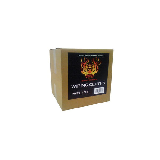 High Teck Products High Teck T5 Premium T-Shirt Material Wiping Cloth, 16 in W x 16 in L, 100% Cotto