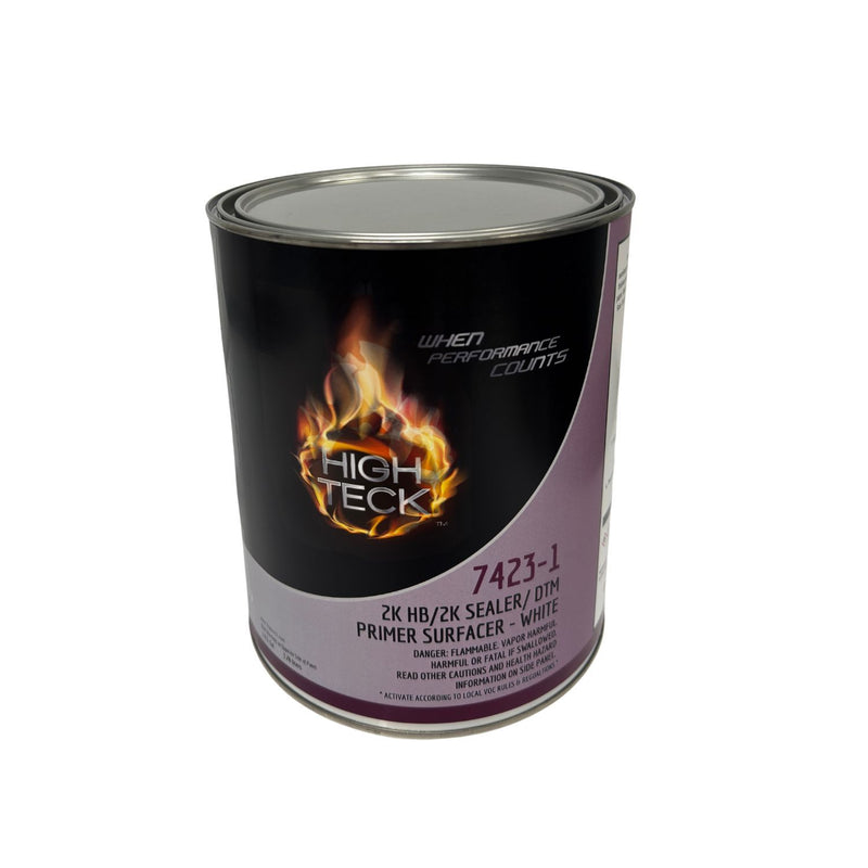 High Teck 7423-1 2K HIGH BUILD & SEALER WHITE URETHANE PRIMER, 1 Gallon